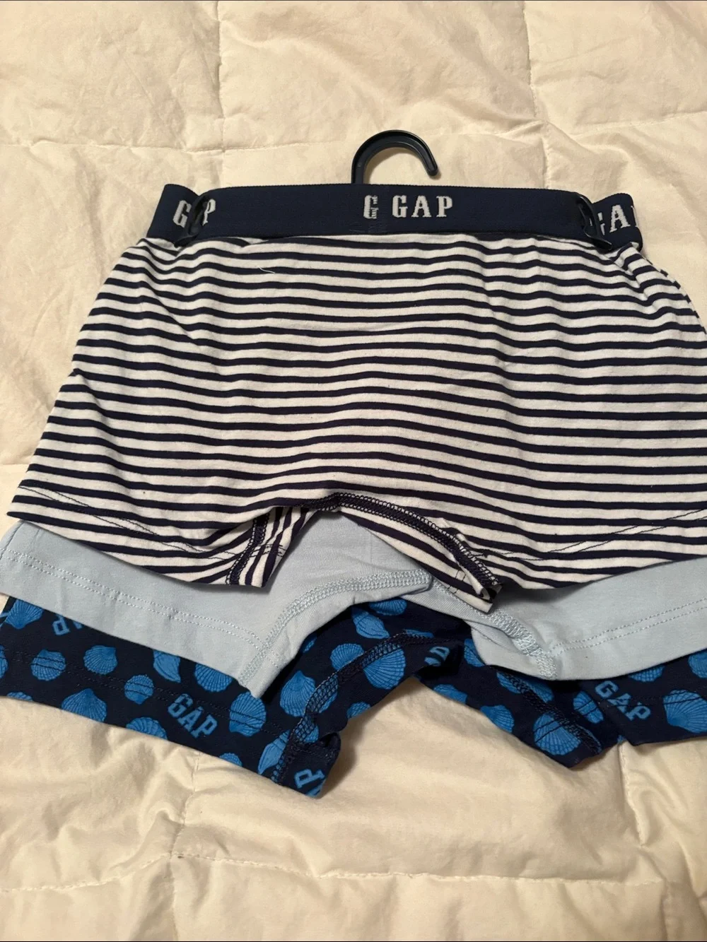 GAP Boys Navy Boxer Briefs Pack with Blue Dot Pattern